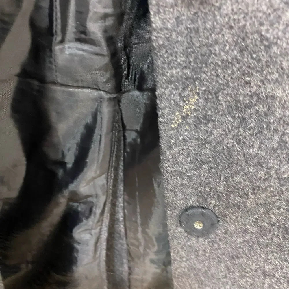 Madewell grey button front peacoat, size x small - Picture 16 of 16